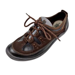 Nature Walk Womens Traipse Brown Leather Sneakers Size 7.5